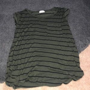 Soft green and black stripe t-shirt